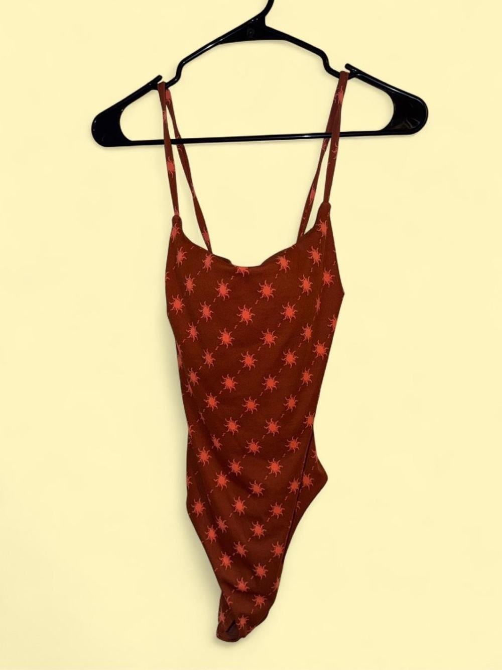 Boho Rust Orange & Sun Swimsuit - One Piece